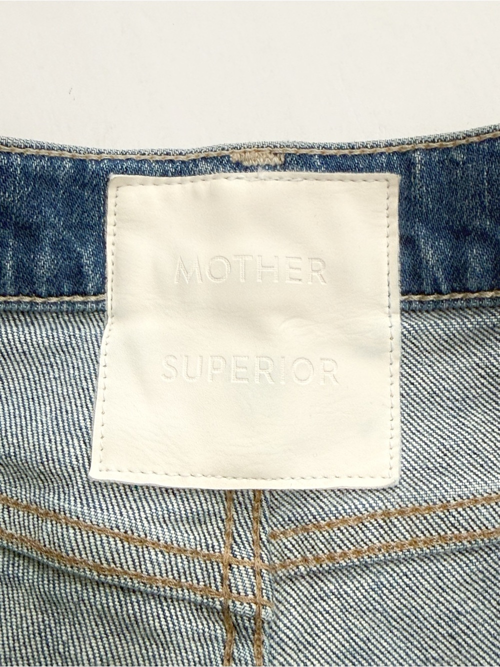 MOTHER SUPERIOR THE TOMCAT BLUE JEAN BERMUDA SHORTS - Picture 4 of 7